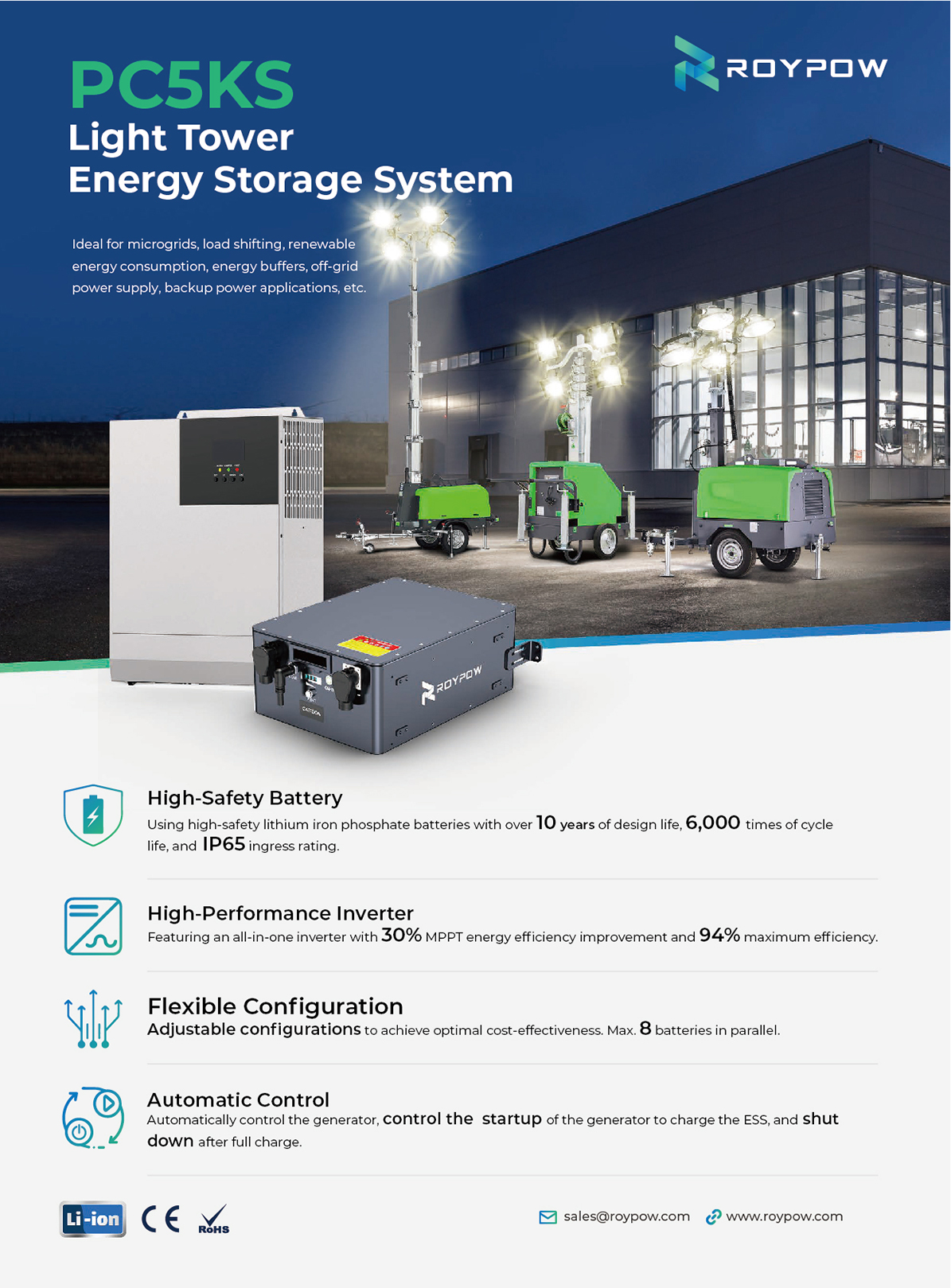 ROYPOW-PC5KS-Light-Tower-Energy-System